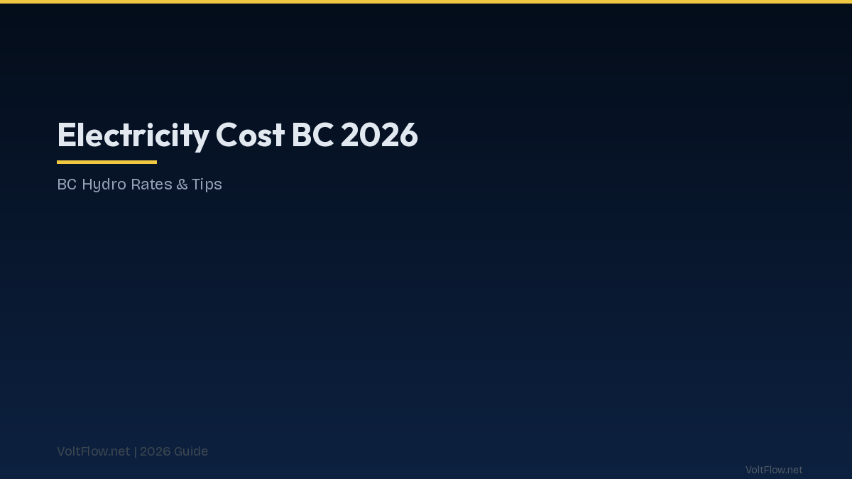 Electricity Cost BC 2026