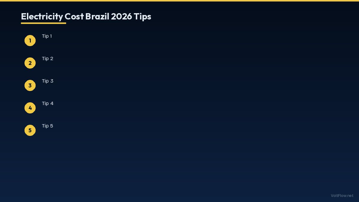 Brazil Electricity Saving Tips