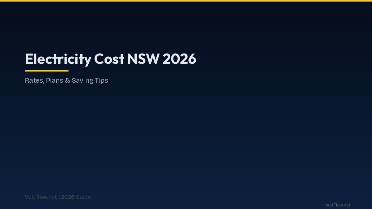 Electricity Cost NSW 2026