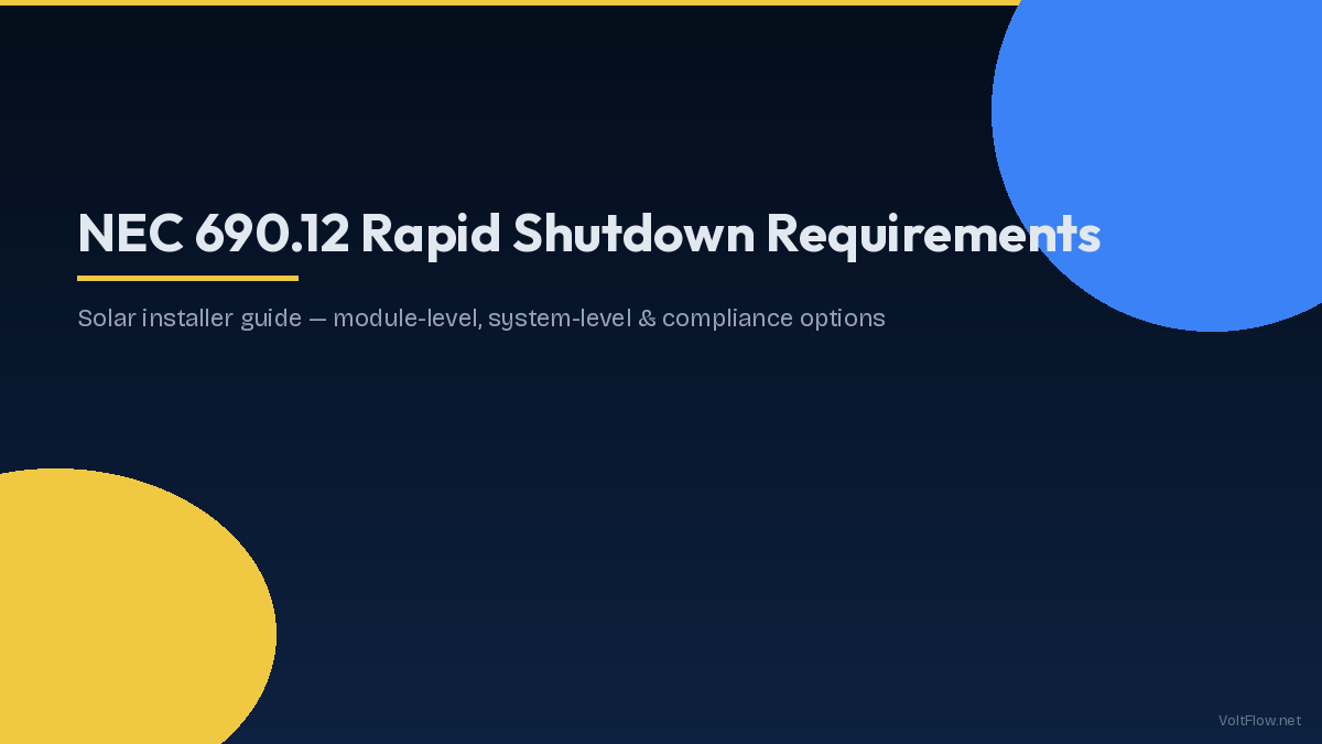 NEC 690.12 Rapid Shutdown