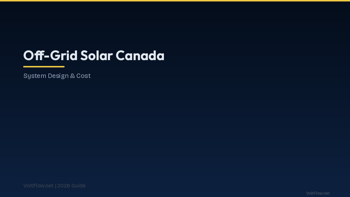 Off-Grid Solar in Canada