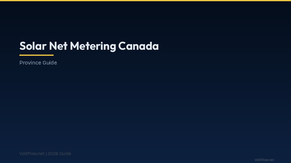 Solar Net Metering in Canada