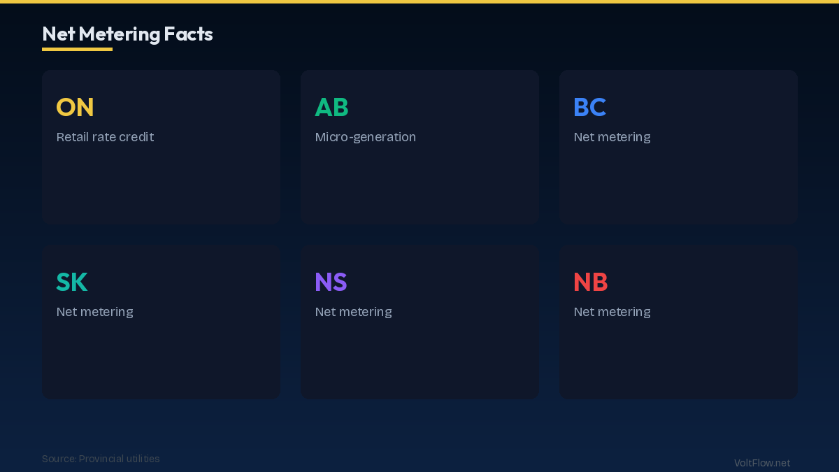 Solar Net Metering in Canada Stats