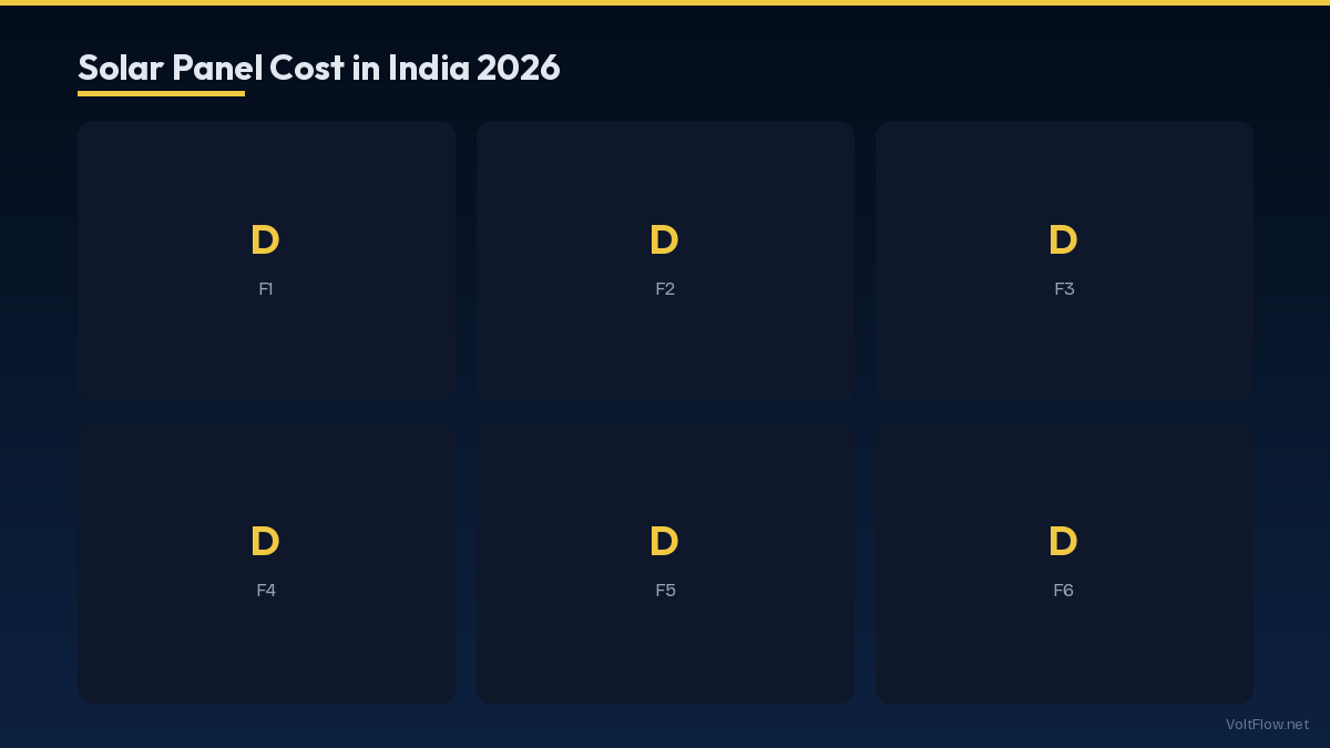Solar Panel Cost in India 2026 Statistics