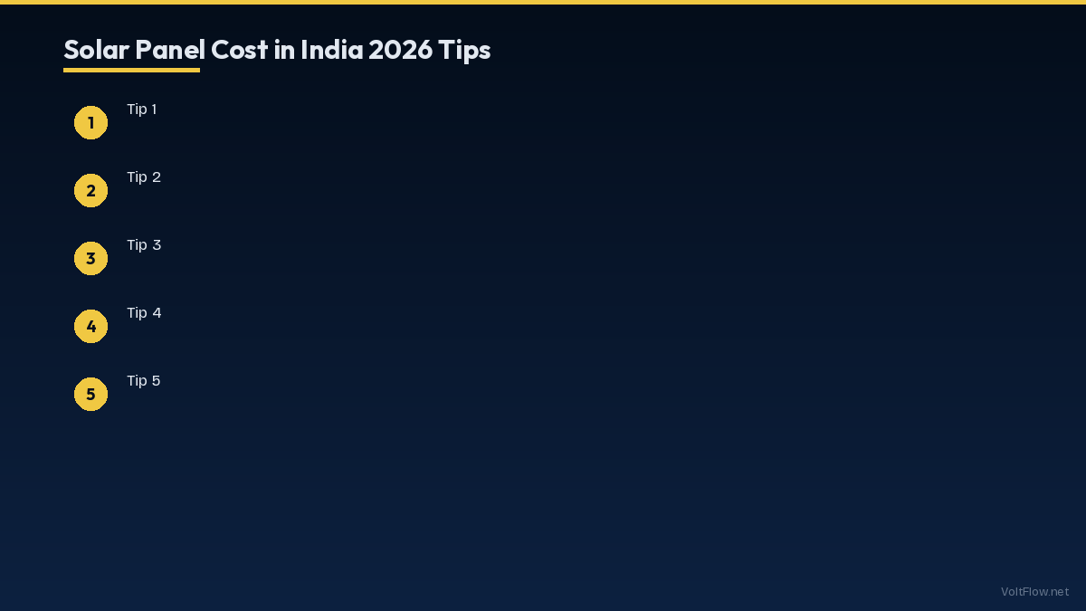 Solar Panel Cost in India 2026 Tips