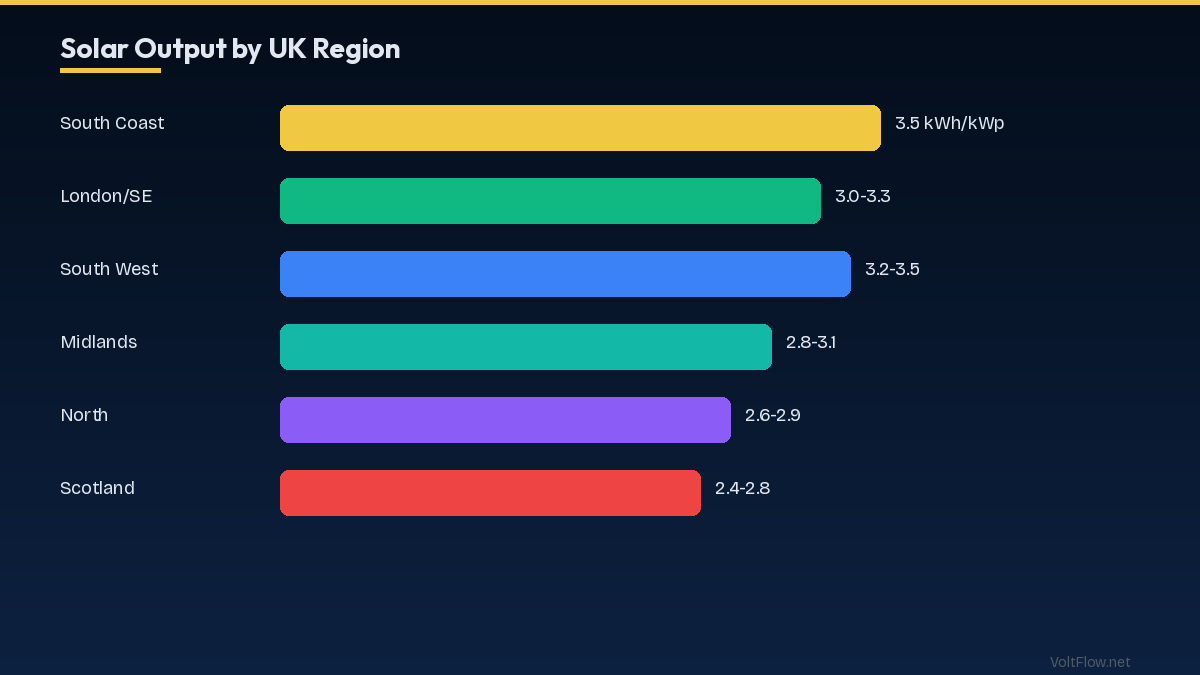 UK Solar Payback by Region