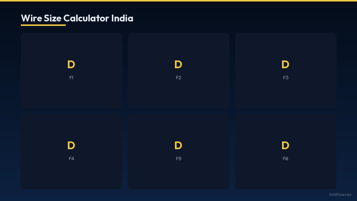Wire Size Calculator India 2026 Statistics